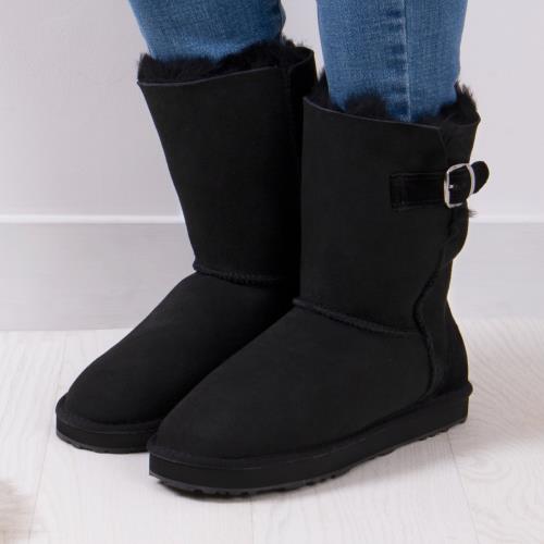Ladies Surrey Sheepskin Boots Black Extra Image 5